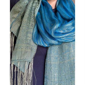 Silk green and turtoise scarf